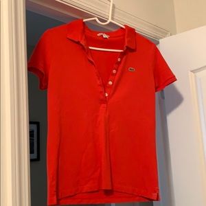 Orange Lacoste polo size 38